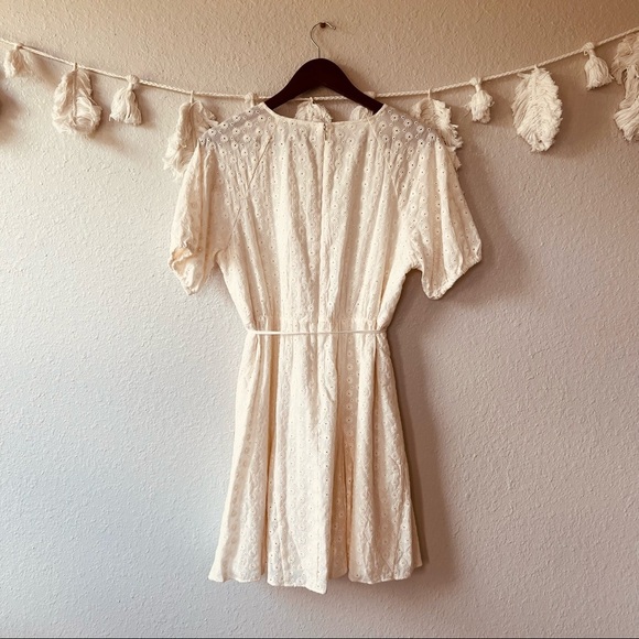 NWT Madewell | Eyelet Tassel-Tie Mini Dress - Picture 3 of 8